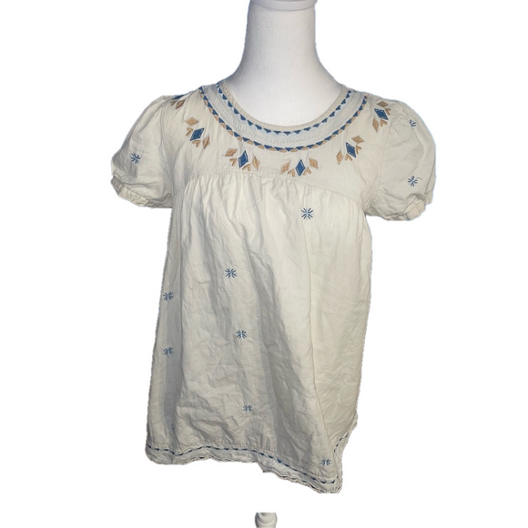 Red Horse Tops - Red Horse Bohemian Women’s Cream Long Blouse /Tunic
